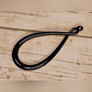[Pendant Only] Black Metal Loop Pendant for Necklace